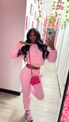 PINK ICED HOODIE