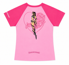 Deadly Doll Chrome Heart Tee (PINK)