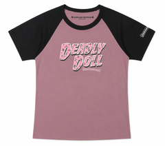 Deadly Doll Chrome Heart Tee (PLUM)