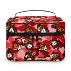 red camo bag, kitty bape bag