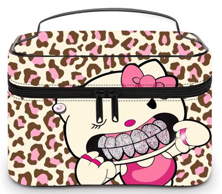 Kitty, Bling anity Bag, Animal Print