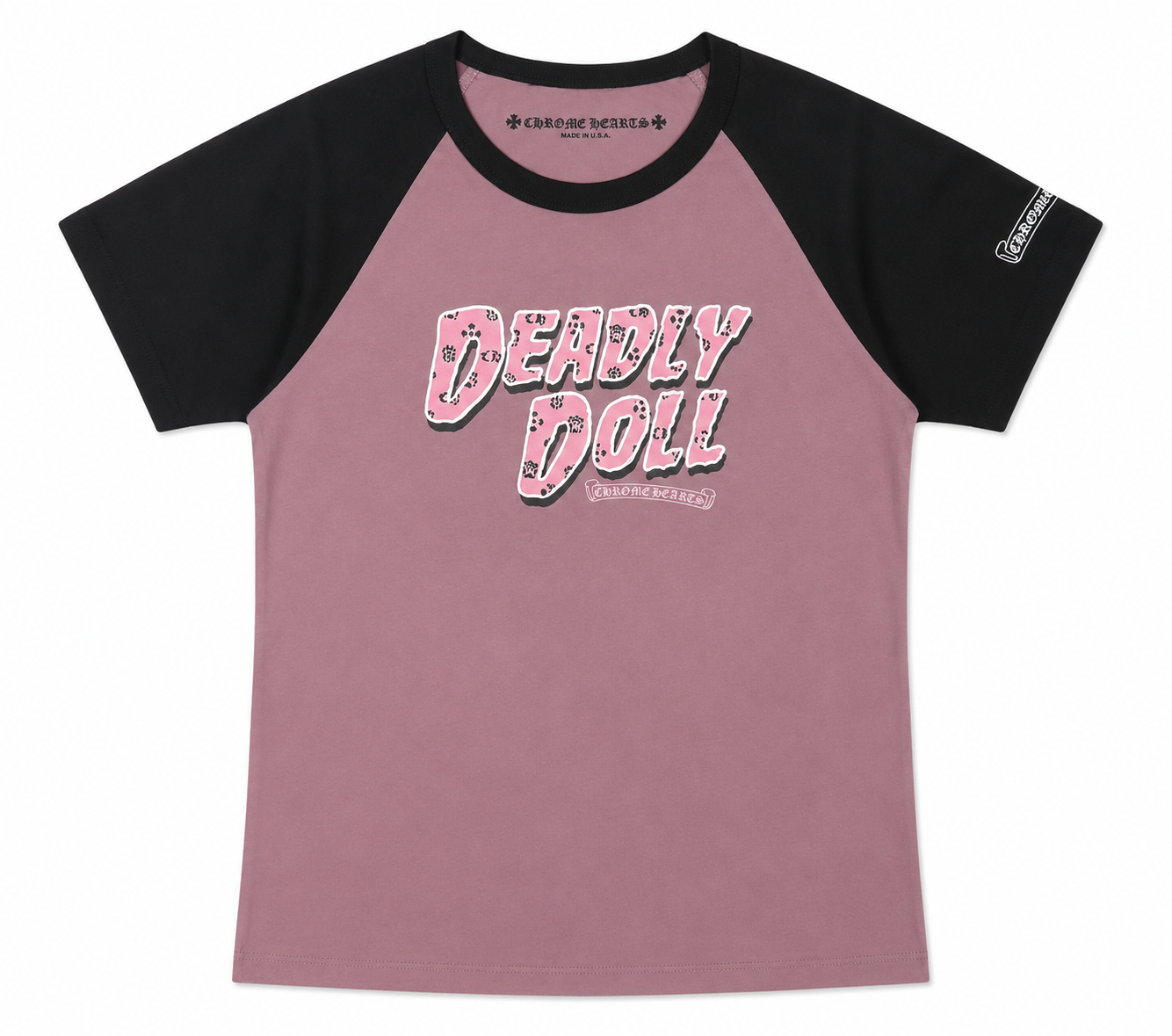 Deadly Doll Chrome Heart Tee (PLUM)