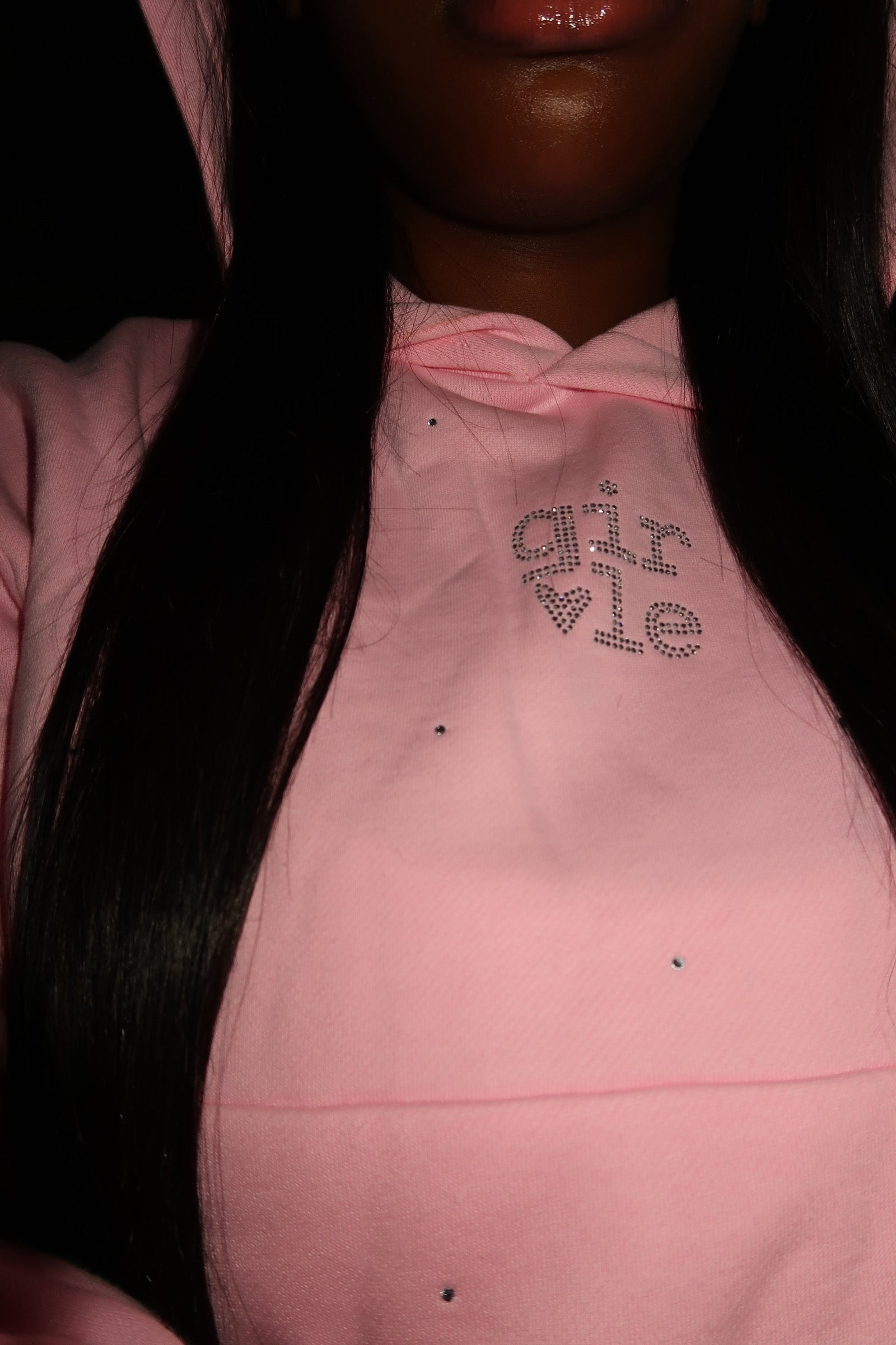 PINK ICED HOODIE