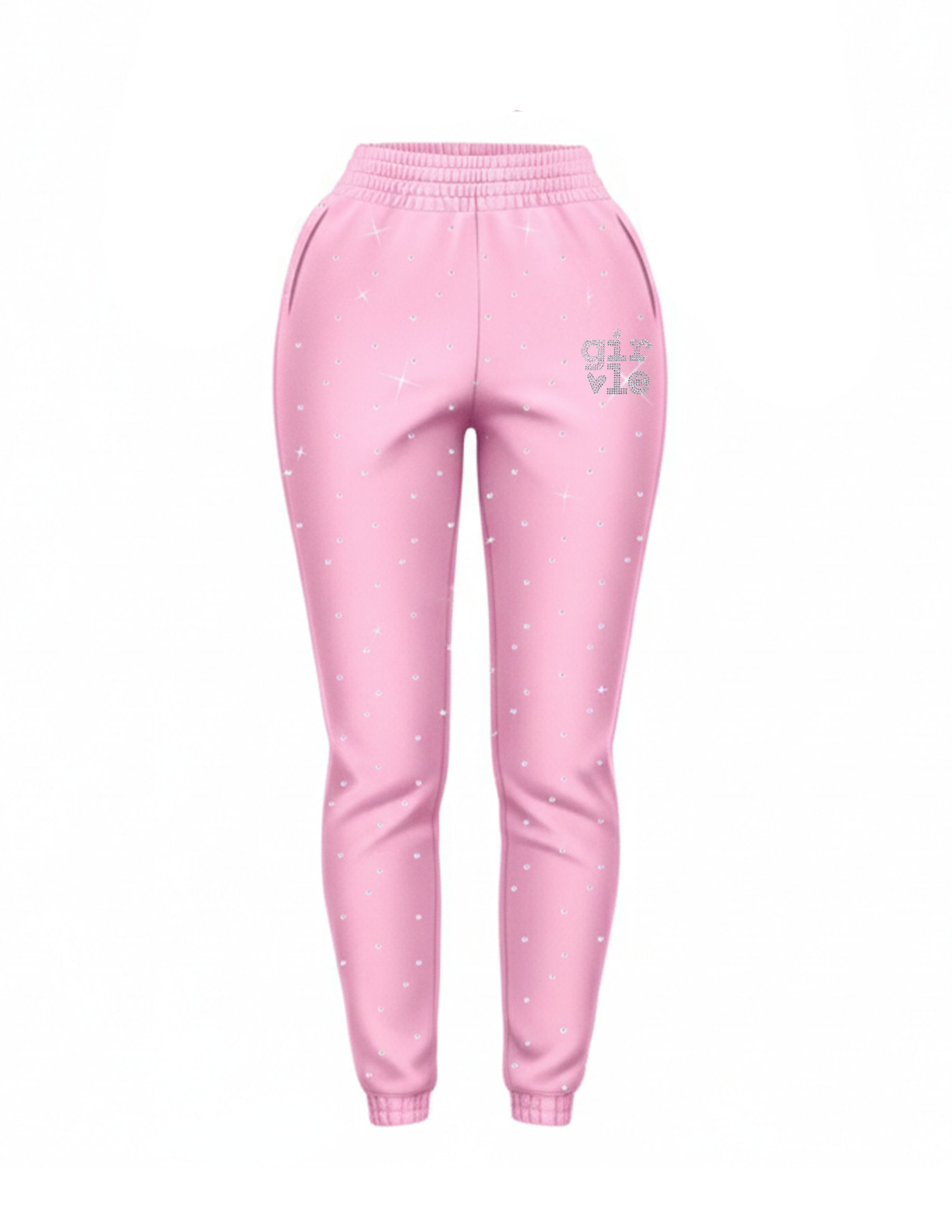 PINK ICED JOGGERS